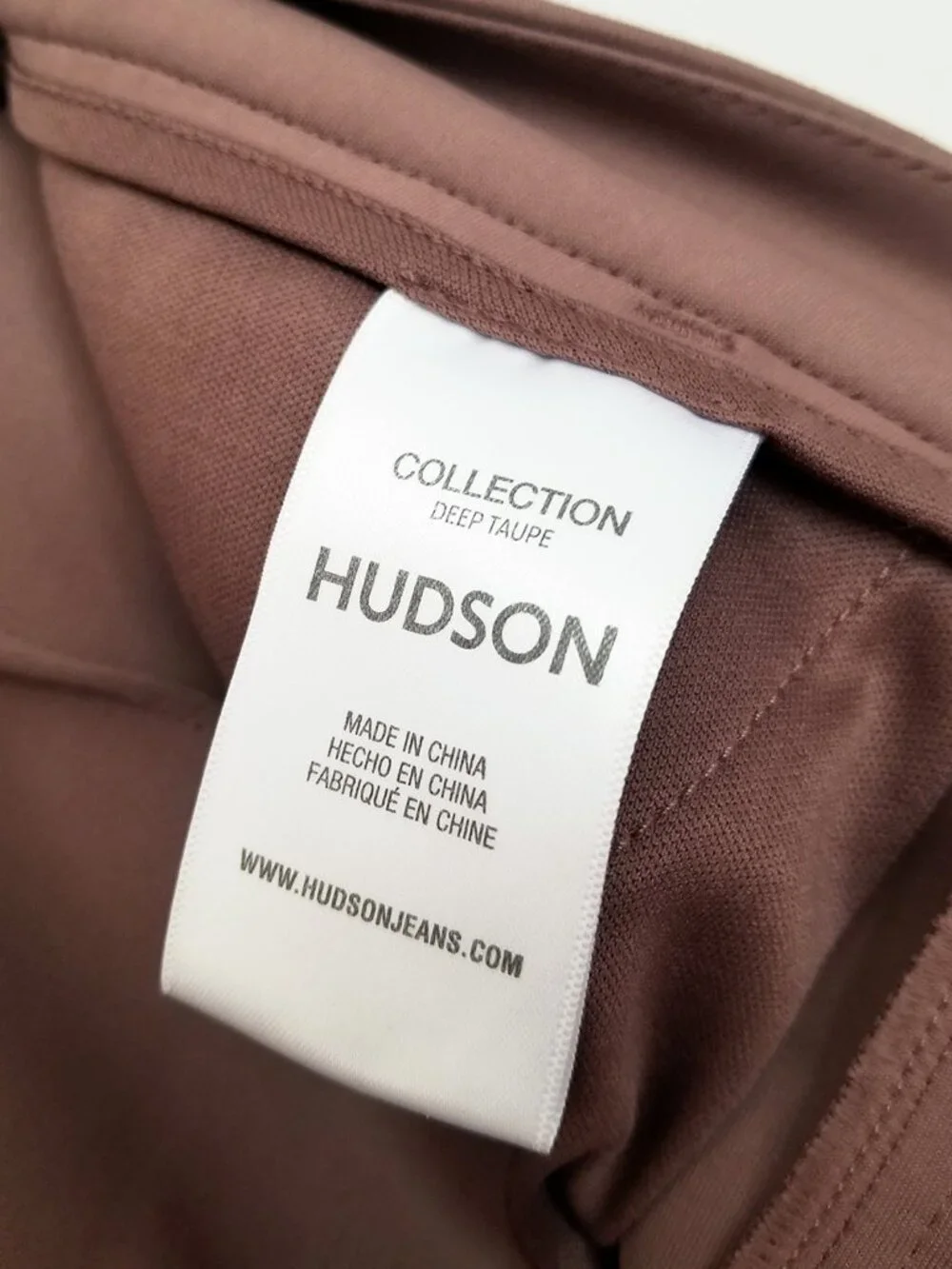 Hudson Jeans Women's XS Reconstructed Midi Skirt Deep Taupe Brown Stretch $185